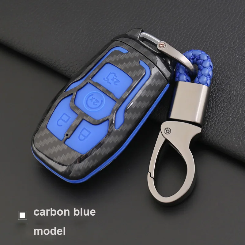 Углеродное волокно ключ чехол КРЫШКА ДЛЯ Ford F-150 F-250 F-350 F-550 Fiesta Ranger, Fusion Mondeo Mustang S-Max Край