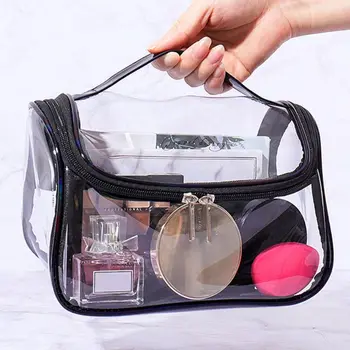 

Transparent Travel Cosmetic Bag Makeup Case Pouch Toiletry Zip Wash Toiletry Organizer