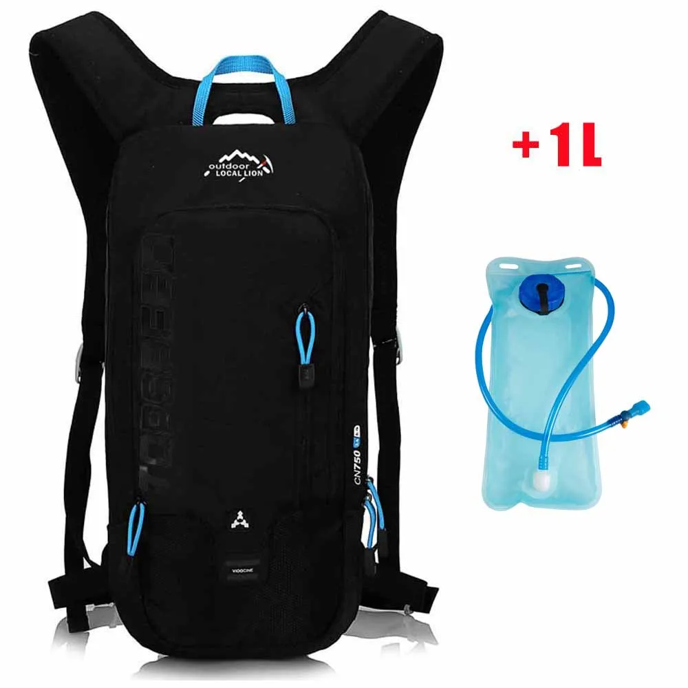 Black With 1L Открытый INOXTO 6L дышащий велосипедный рюкзак Водонепроницаемый Сверхлегкий велосипедный мешок горный велосипед Pannier mochila ciclismo Спорт на открытом воздухе - Цвет: Black With 1L