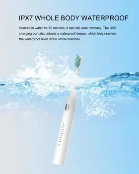 

Adult Household Soft Hair USB Charging Electric Toothbrush Five-speed Electric Toothbrush Ultrasonic Electric Toothbrush