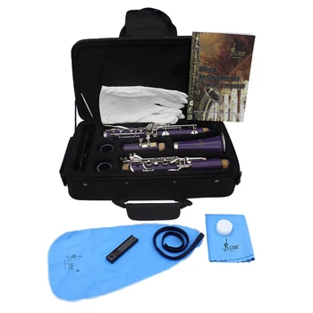 

17 Keys Bb Clarinet with Case Glove Reed Clip for Musical Instrument Parts