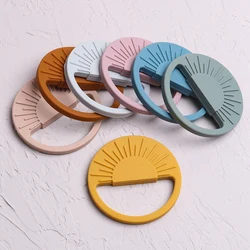 Anneau de dentition en Silicone pour bébé, 1 pièce, dessin animé soleil, qualité alimentaire, jouet pour nouveau né, jouets molaires, cadeaux pour enfants 