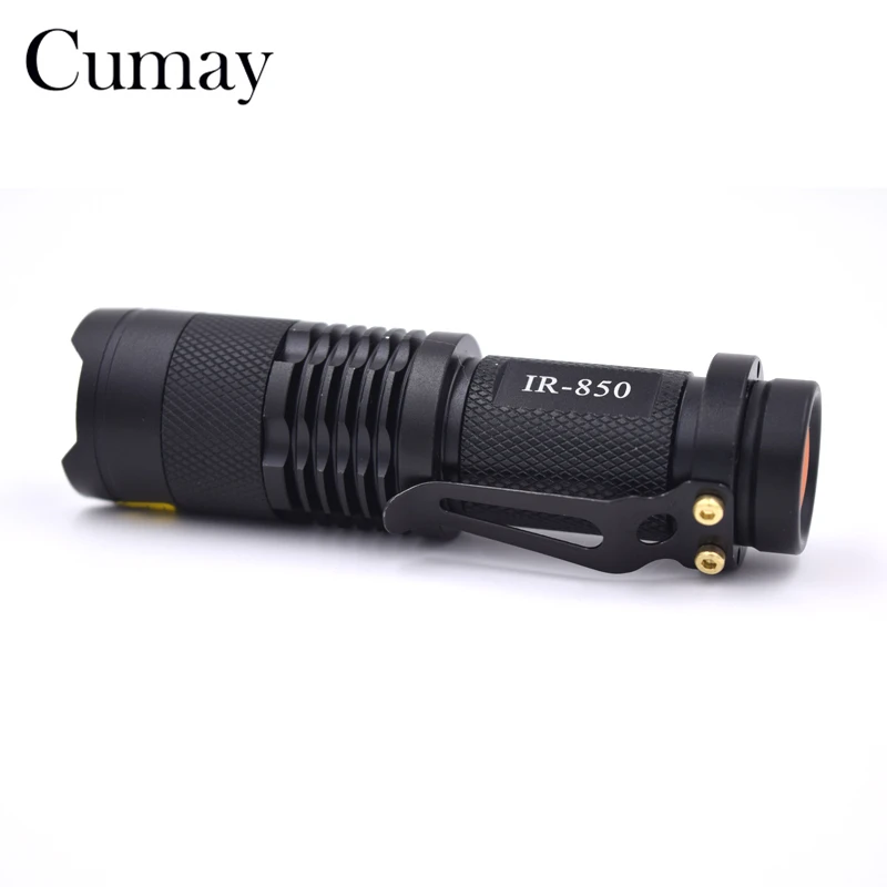 850nm IR Flashlight Aluminum alloy Infrared Linterna LED Torch Lanterna (Fill Light for Night Vision Device) For AA Battery | Лампы и