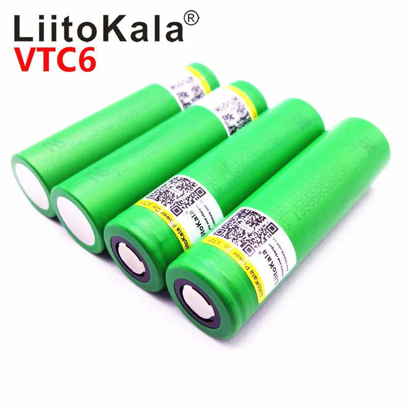 Литий ионный аккумулятор Liitokala 18650 VTC6 3 7 В 3000 мА · ч 30 А для US18650VTC6 батарейки