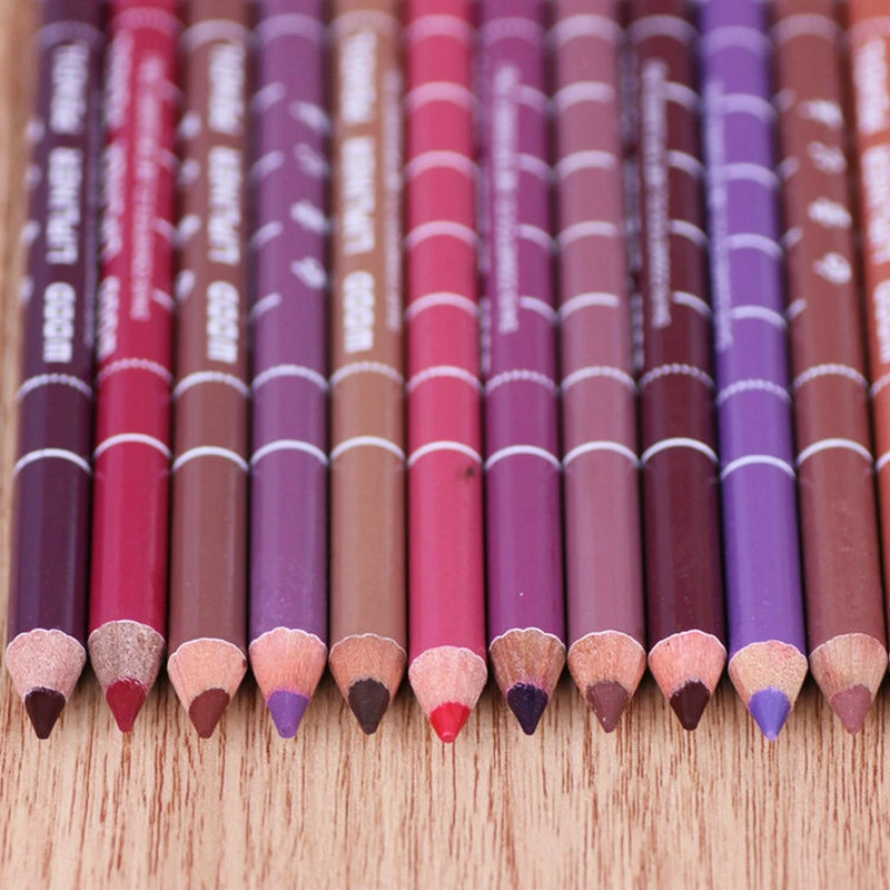 12pcs Hot Sale Lip Liner Dark Coffee Brown Black Rose Red Eyebrow Pencil Eyeliner 28 Color Lip Pencil Beauty Tool Beginners Lip Liner Aliexpress