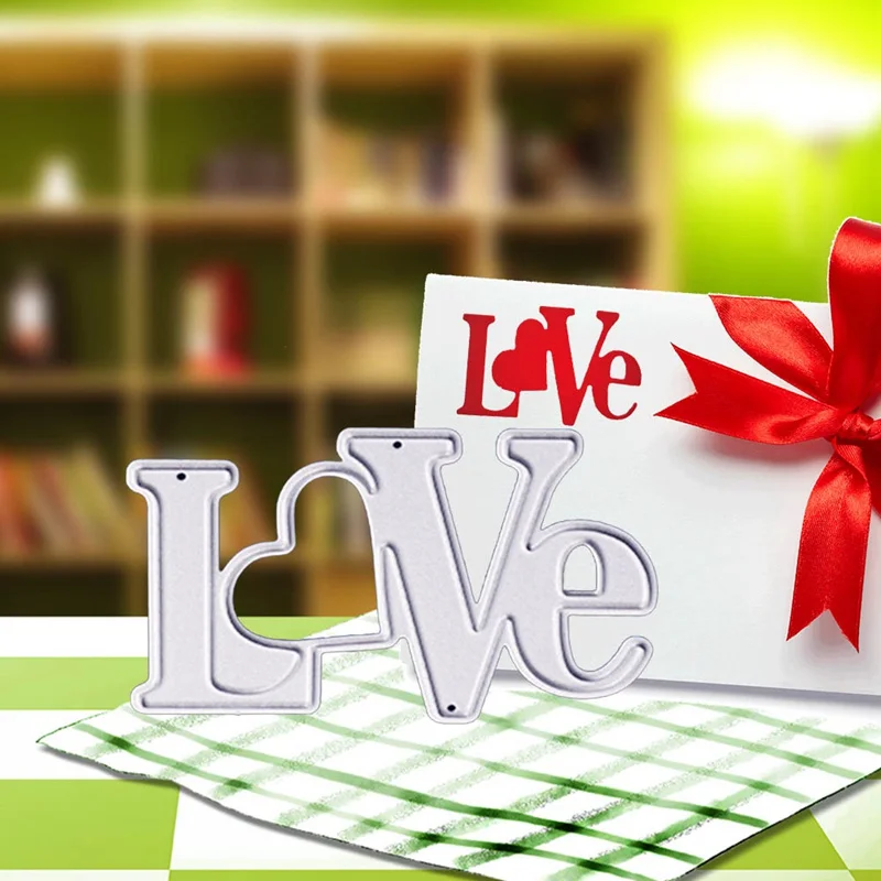 

Metal Craft Words Love Die Cutting Dies For DIY Scrapbooking Christmas Wedding Valentine's Day Cards Handmake
