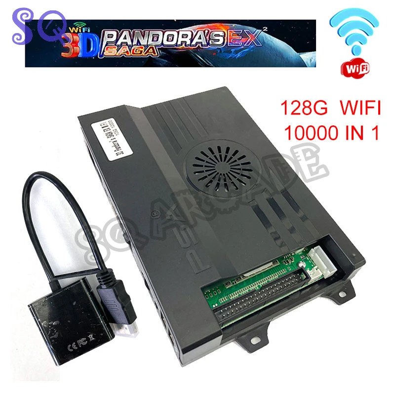 New 3D Wifi Pandora Saga 10000 in 1 Retro Arcade Games 128g Neo Geo MVS Console Add More Games HDMI/VGA