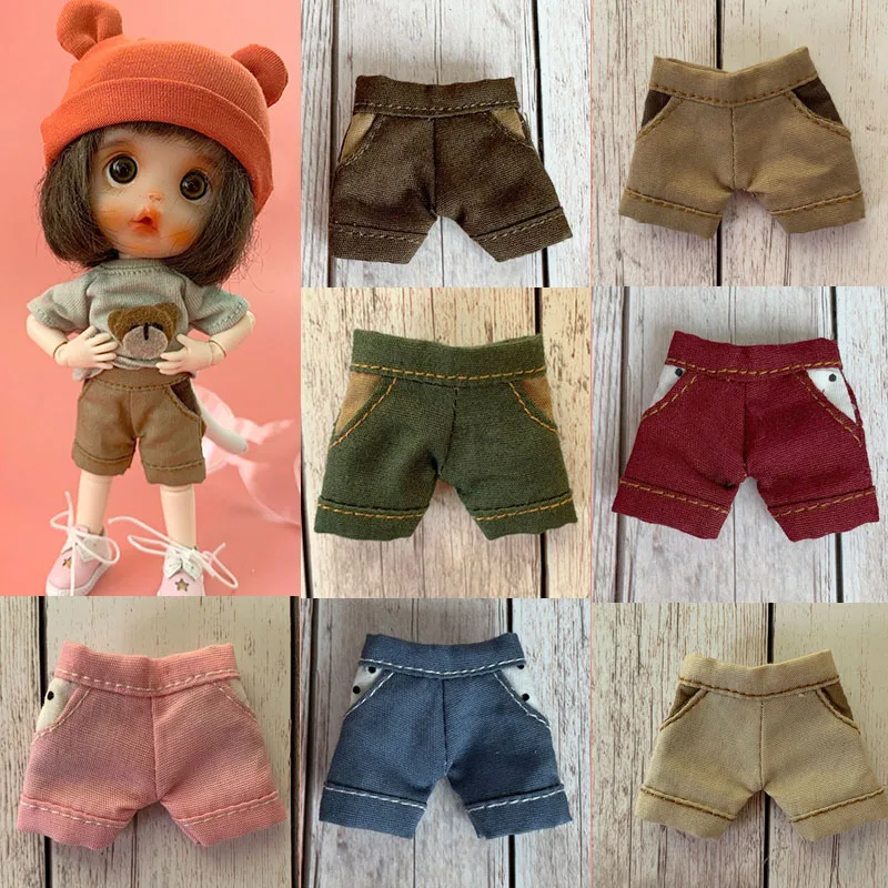 Ob11 детская одежда шорты с карманами штаны BJD головы девочки ГСК простые мягкие