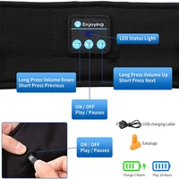 Sleep Eye Mask with Bluetooth 5.0 Headphones Soft Elastic Comfortable Headband ASMR Sleeping  Band 10H Music 2