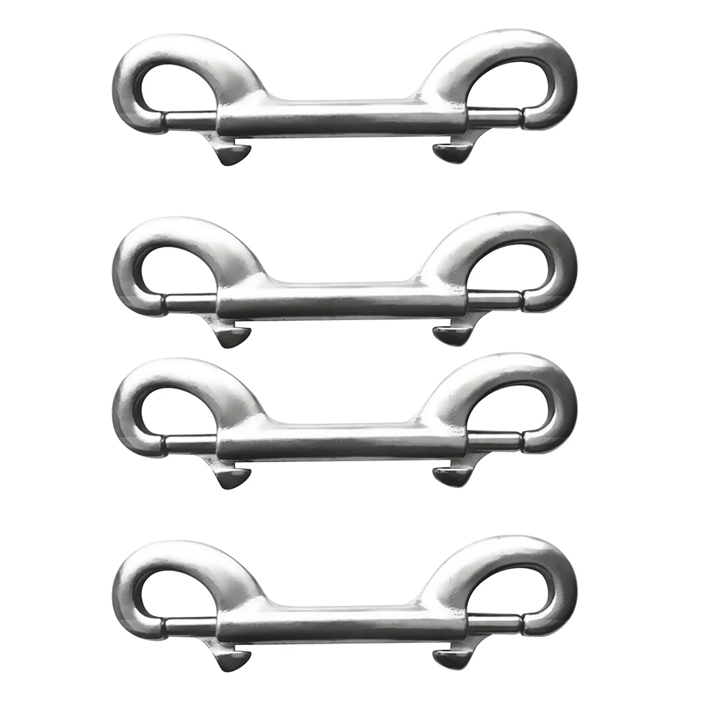 4pcs Stainless Steel Double Ended Bolt Snaps Trigger Hooks Dog Clips Stainless Steel Diving Clip 