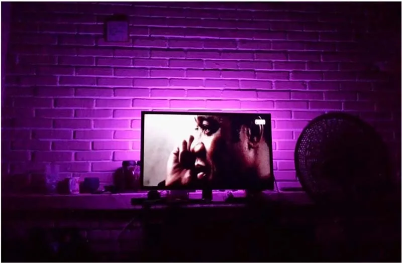 ZUCZUG USB музыкальный Датчик ТВ фон Светодиодная лента 5V5050 7,5 Вт RGB умный зондирующий светодиодный светильник полоса 1 м домашний декор комнаты Светодиодная лента
