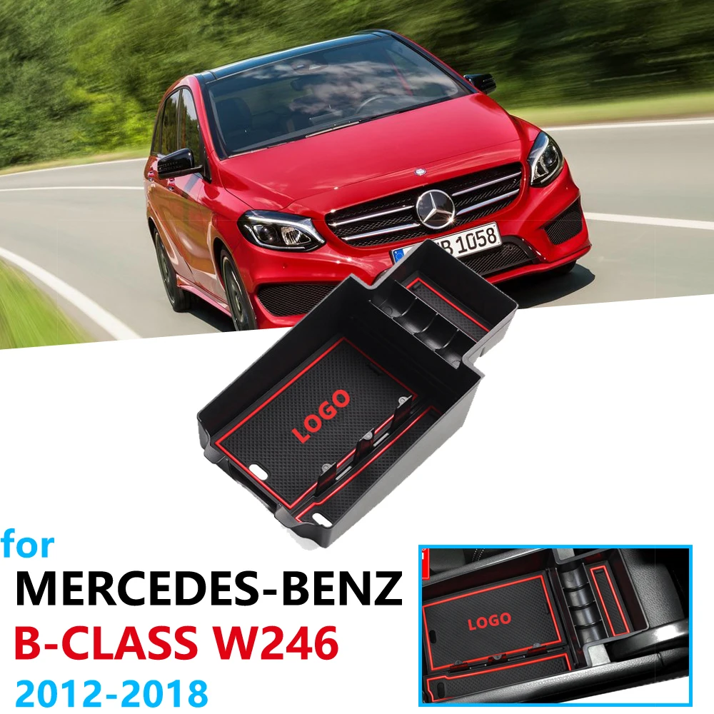 Автомобильный Органайзер, аксессуары для Mercedes Benz B-Class W246 2012~ B180 B200 B220 B250 AMG подлокотник коробка для хранения
