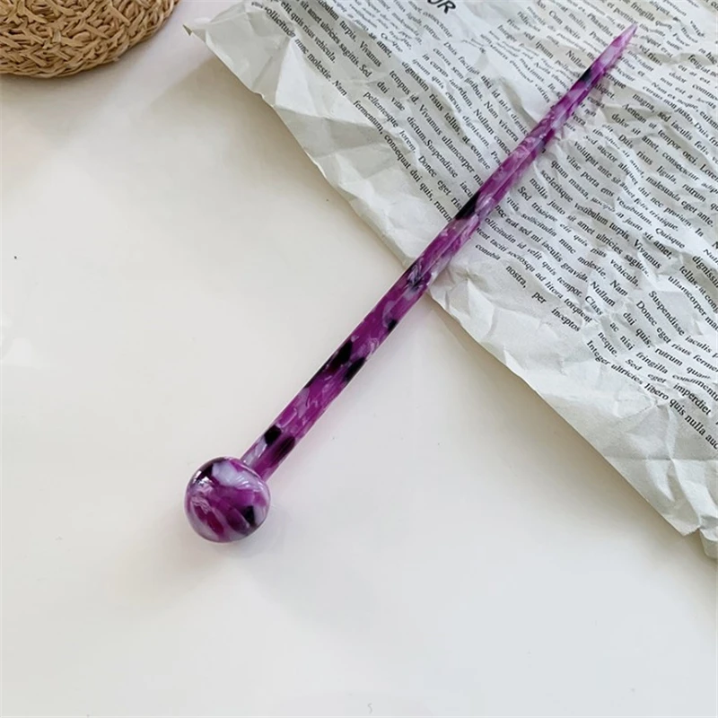 New Hair Sticks Acetate Ball Chopstick Women Hairpins Hair Clips Pins Wedding Jewelry Accessories for Hair Clips Hair Accessories