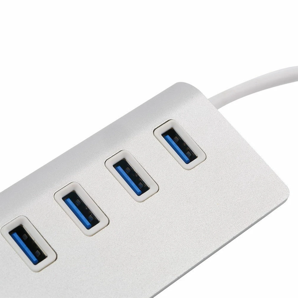 Алюминиевый usb-хаб, 4 порта USB 3,0, 5 Гбит/с, высокоскоростной usb-разветвитель, адаптер для Macbook Pro, ПК, ноутбука, аксессуары для huawei mate 20