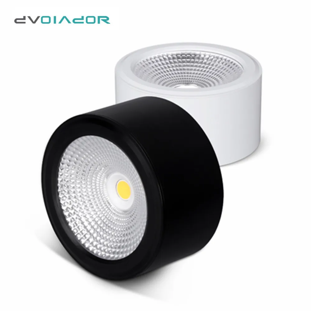 

DVOLADOR Dimmable Surface Mounted LED COB Downlight No Cut LED Spot Light 10W/7W/5W/3W Surface Mounted Ceiling Lamp+LED Driver