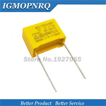 

20pcs 275VAC 100nF capacitor X2 High quality 275VAC Pitch 15mm X2 Polypropylene film capacitor 275V 0.1uF NEW