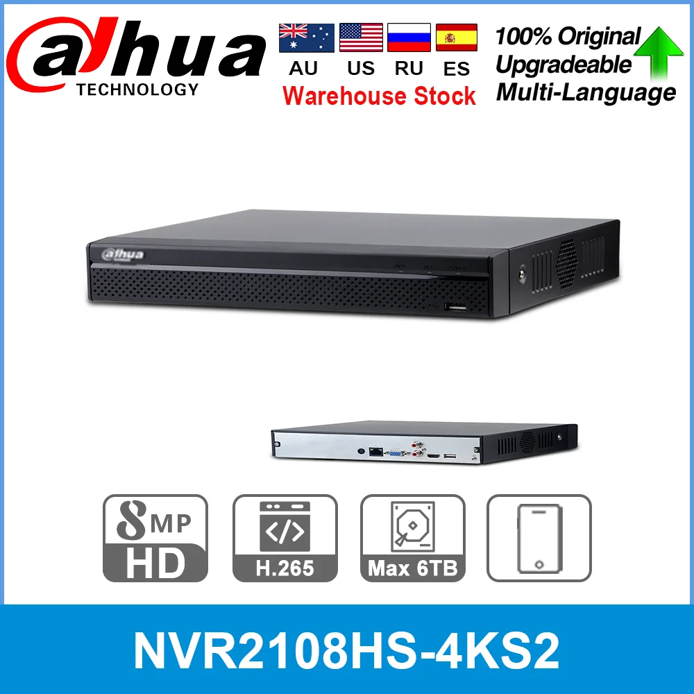 Видеорегистратор Dahua сетевой видеорегистратор 4K NVR 8 каналов 1U Lite H265 IP камера