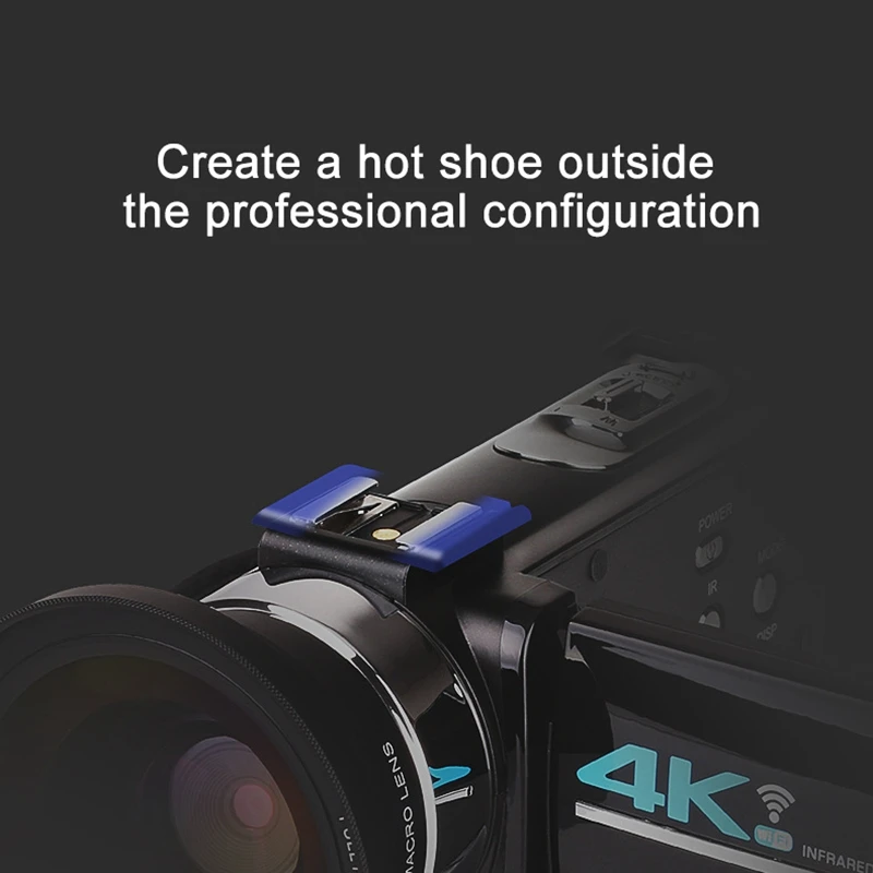 4K беспроводная видеокамера 48MP 1080P HD 16X Zoom Anti-Shake DV камера с пультом дистанционного управления для путешествий/подарок