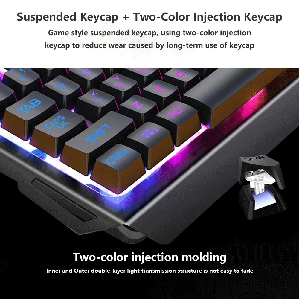 2020 игровая клавиатура и мышь компьютерная RGB с подсветкой Механическая