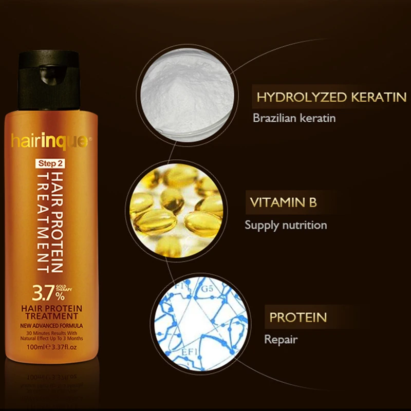 HAIRINQUE 3.7% Formalin бразильский Кератиновый для волос лечение выпрямление и предварительно очищающий шампунь для Frizzy уход для поврежденных волос