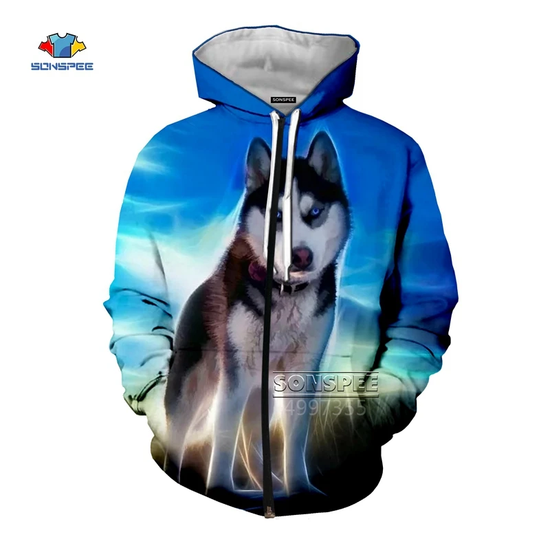Толстовка SONSPEE Husky Silly Dog с 3D принтом в виде животных для мужчин и женщин в стиле Харадзюку, толстовка в стиле хип-хоп, уличная толстовка на молнии в стиле хип-хоп, пуловер G01 - Цвет: 4