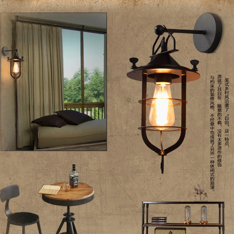 

American Loft Wall Lamp ASCELINA Long Swing Arm Wall Lamps Adjustable Metal Led Wall Light home lighting for Bedroom/Restaurant
