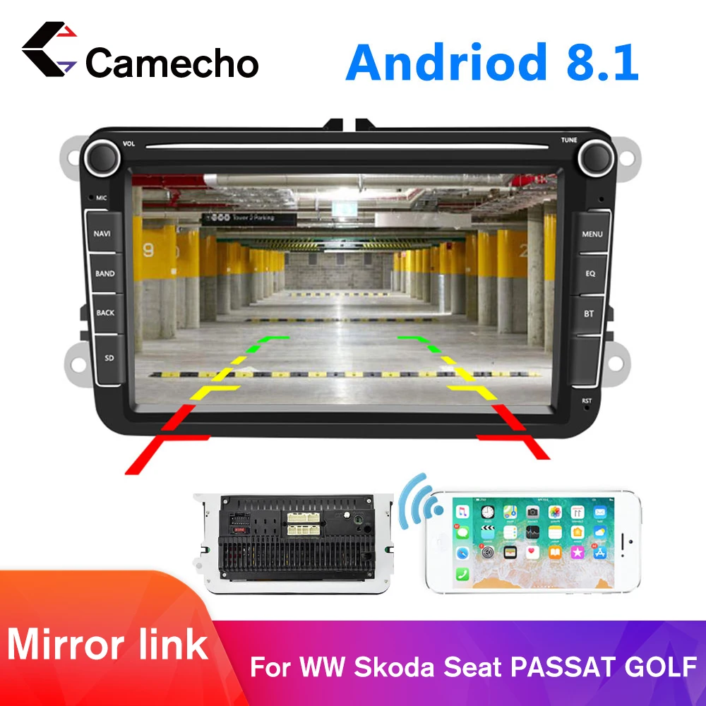 Автомагнитола Camecho 2DIN мультимедийный проигрыватель MP5 на ОС Android GPS 8 дюймов аудио