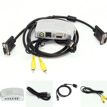 Горячая Графический видеоадаптер для видеосигнала мини конвертер адаптер Поддержка 1080P VGA2AV конвертер от ПК к ТВ HD компьютер к ТВ