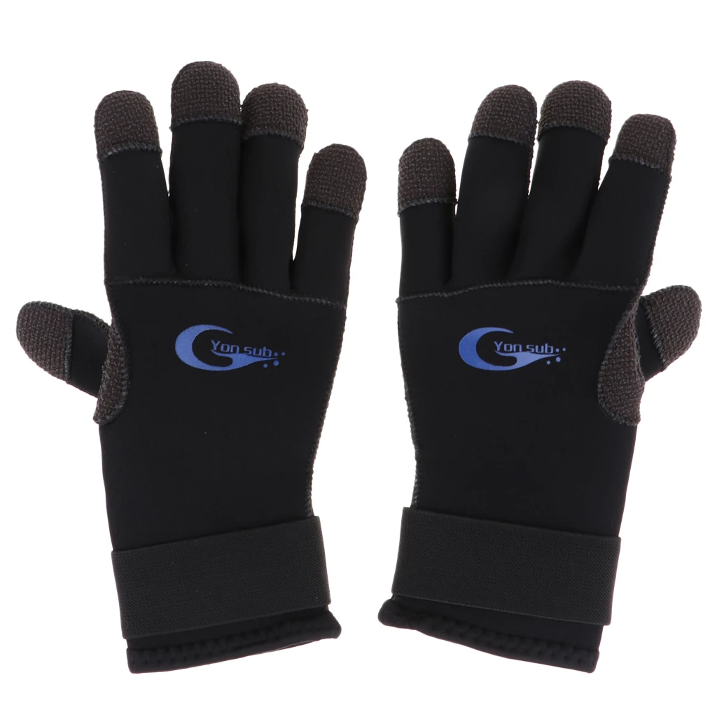XINNI Wetsuit Gloves 3mm Neoprene Thermal Anti Slip Palm Five Finger Water Winter Sports Gloves for Scuba Diving Snorkeling Surfing Kayaking Sailing Gloves for Men Women 