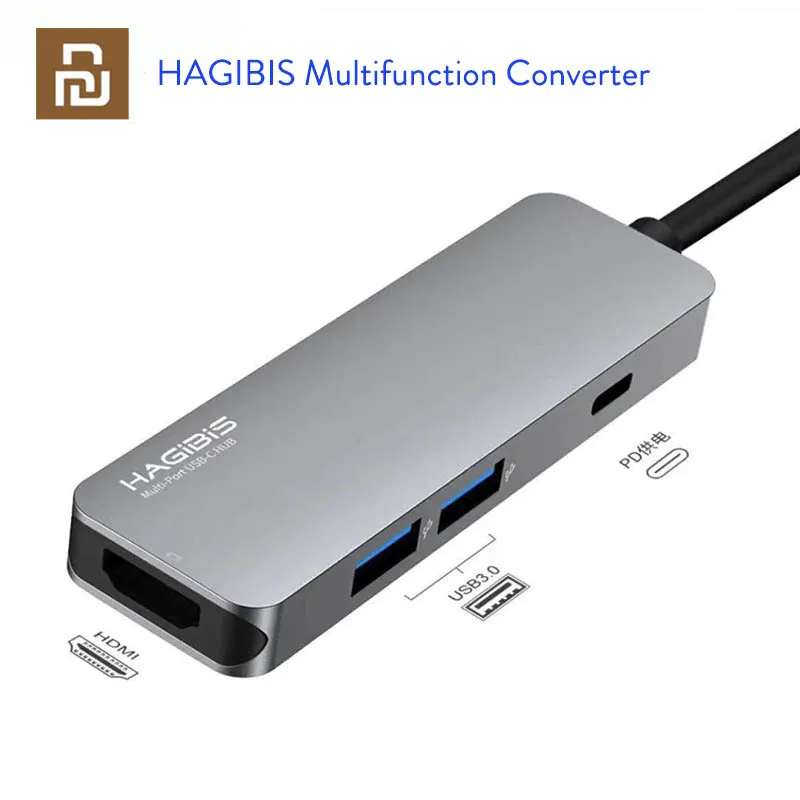 Конвертер YouPin hagiss Type-C в HDMI док-станция для подключения к ноутбуку