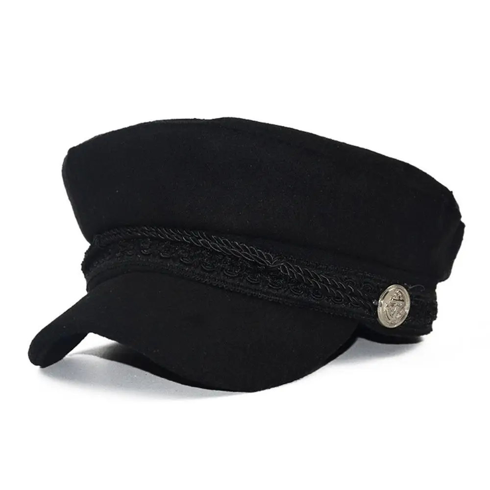 1 Зимняя женская шапка Военная Кепка винтажная хлопковая Шерстяная кепка Берет Бейсболка Gorras planas Кепка s Женская кепка женский головной Убор - Цвет: 1
