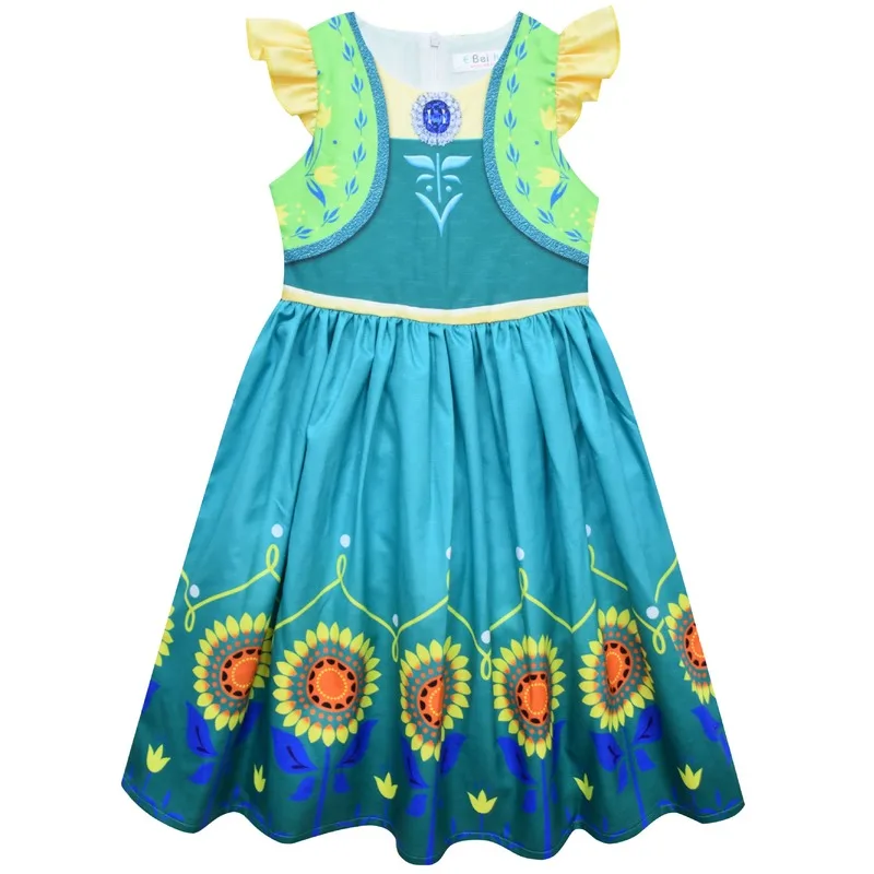 Carnival Girls Birthday Fashion Birthday Party Costume Cosplay Dress Toddler Girls Halloween Costume Kids Sunflower Dress Up