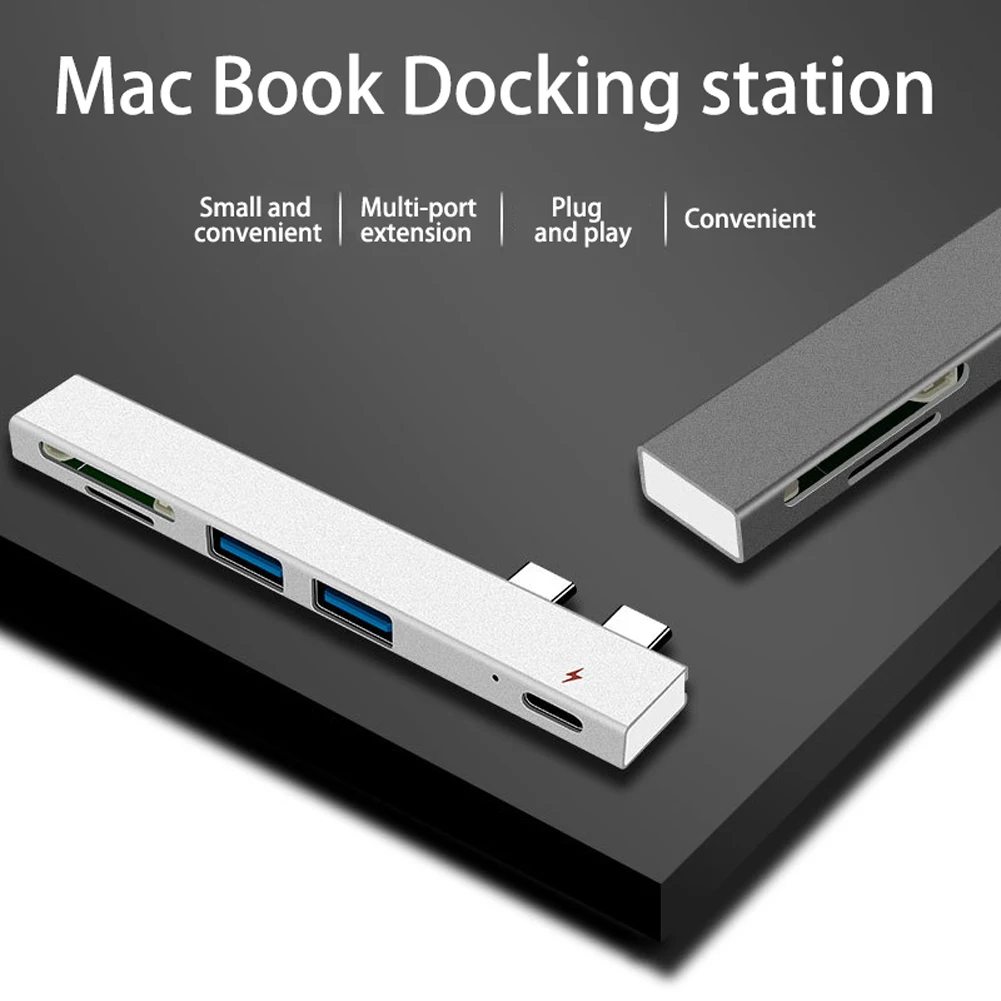 5 в 1 Usb-C 3,1 адаптер с 2 портами Usb 2,0 480 М Micro Tf Sd считыватель памяти Pd type-C концентратор для Imacbook Pro Air A1932/retina