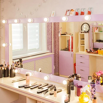 

10pcs Hand Interaction Dressing Table Mirror Lights Suction Cup Vanity Cosmetic Makeup LED Bulb Easy Install String Lamp