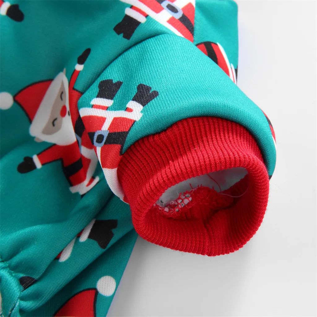 Pet Dog Clothes Jumpsuit Christmas Dog Pajamas Pet Cat Dog Santa Claus Print Vest Sweater Winter Warm Clothing Christmas costume