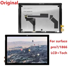 Lcd original para microsoft surface pro 7 1866 display lcd de tela toque digitador assembléia para microsoft surface pro 7 pro7 lcd