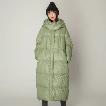 

Cotton Padded Hooded Parkas Coat Winter Thick Warm Loose Casual 2020 Female Jacket Pocket Zipper Oversized Women Jacket SL9B