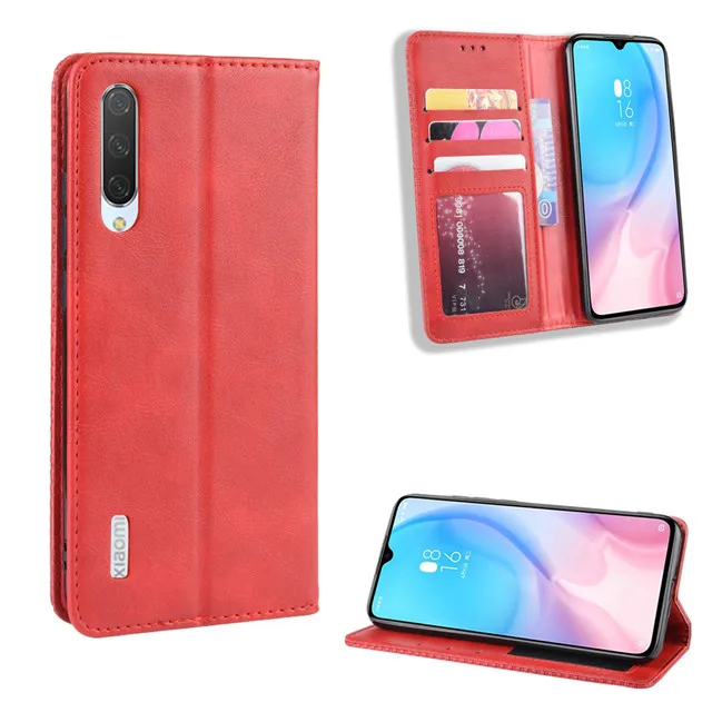 Для fundas xiaomi mi A3 простая, из искусственной кожи чехол-книжка на Коке xiaomi mi a3 Кошелек Стенд телефонные чехлы fone capa