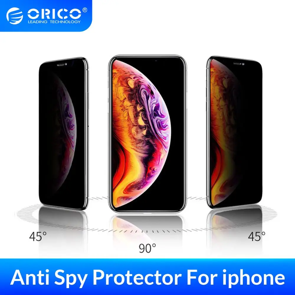 ORICO Anti Peeping Privacy Screen Protector for iphone X XS XR Anti spy