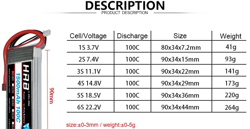 HRB 3S 11.1V 1500mah Lipo Battery, please charge it with a real brand balance charger