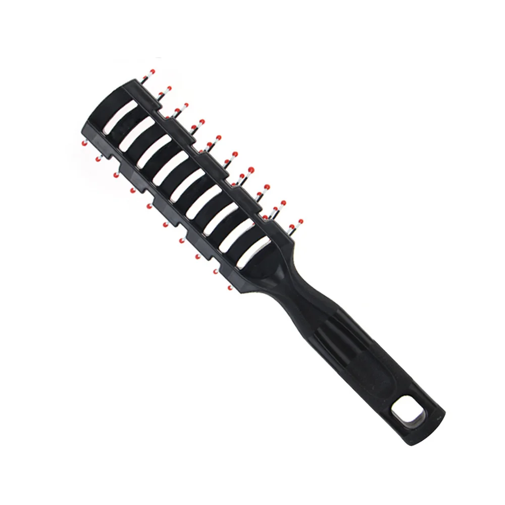 1 PC Black PP Plastic Hair Comb Men Oil head Chop Comb Anti-Static Massage Comb For Hairstyling Tool Rubber Handle Scalp Massage