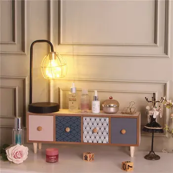

Wood clutter finishing box jewelry desktop storage cabinet wooden box home drawer-style cosmetics storage box decorate your home