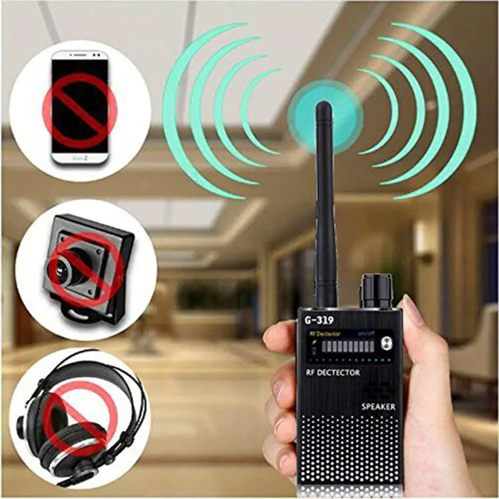 

G319 camera espia anti spy bug detector hidden camera spy camera mini camera GPS GSM RF sound signal spy wiretap device f