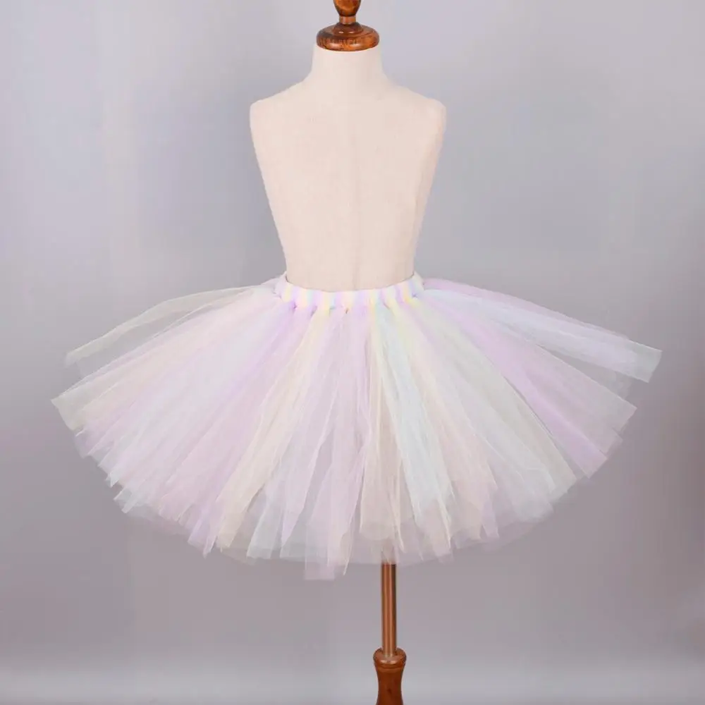 

Girls Pastel Rainbow Fluffy Tutu Skirt Baby Birthday Party Tulle Skirt Kids Dance Ballet Tutus Toddler Halloween Costume 0-12Y