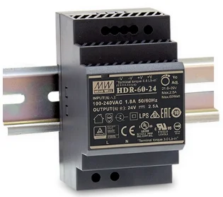 Оригинальный Mean Well HDR-60-24 DC 24V 2.5A 60W meanwell ультратонкий ступенчатая форма DIN Rail источник питания