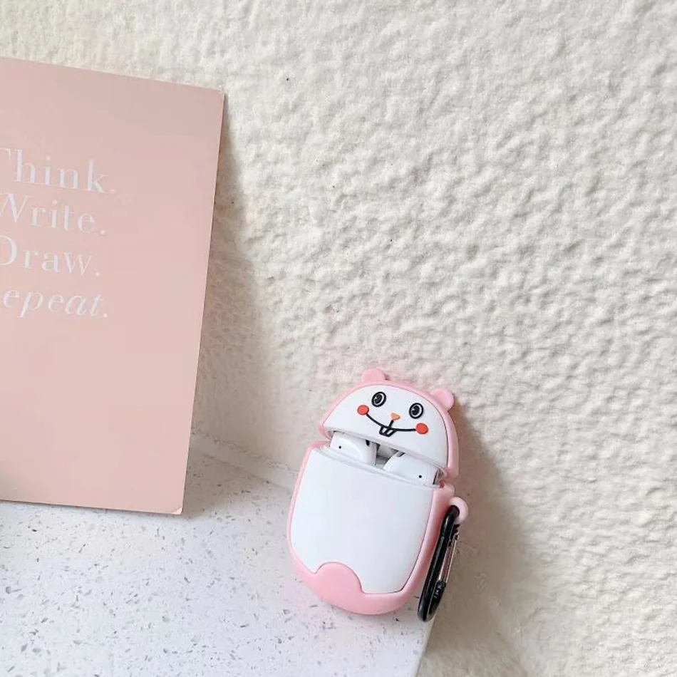 927U Чехол для наушников для Airpods 2, чехол, силиконовый, милый медведь, кошка, свинья, собака, Мультяшные наушники, чехол для Apple Air pods, 1 чехол для Earpods - Цвет: 927U