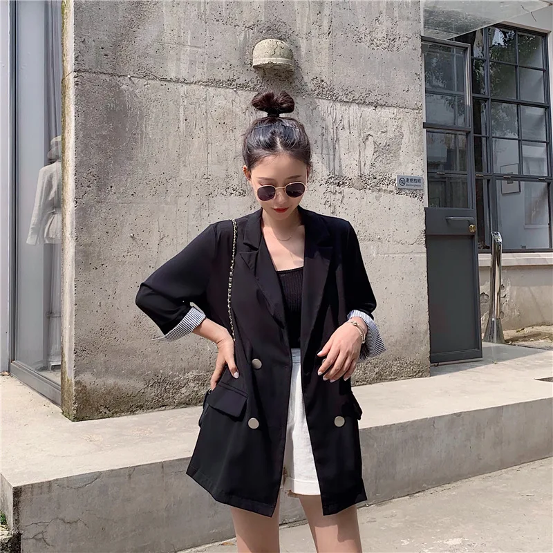 

Photo Shoot Small Suit Coat Women's Korean-style Retro Versatile CHIC Loose-Fit Suit 522220
