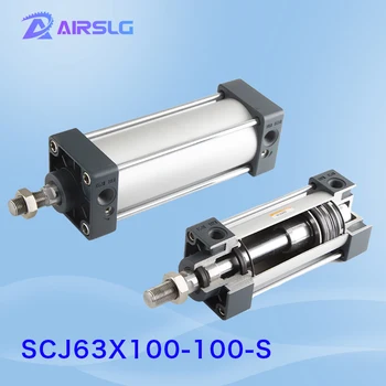 

SCJ SCJ63X100-100-S SC Pneumatic Cylinder Adjustable Stroke Cylinder SCJ63 with magnetic SCJ63-100