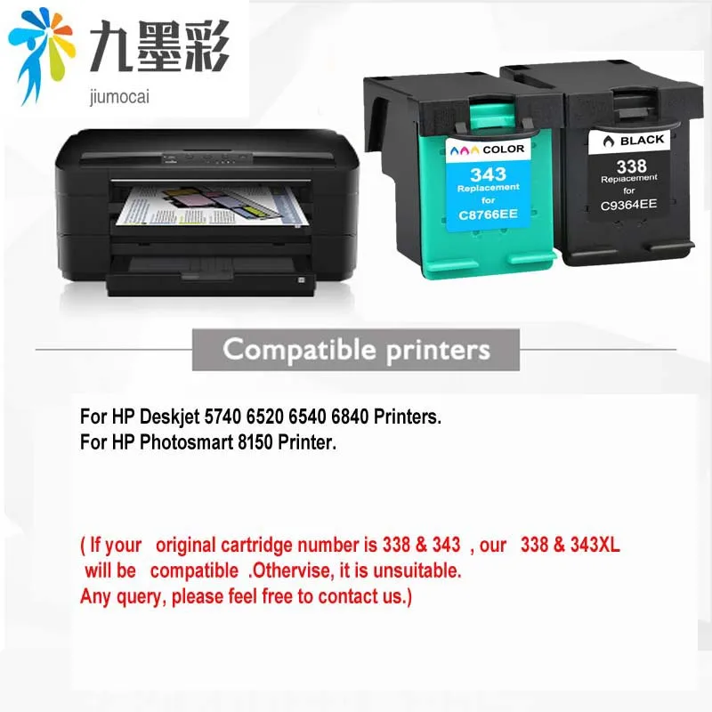 338 343 картридж для hp 338 343 чернилами hp 338 с чернилами hp Deskjet 5740 6520 PSC 1507 1510 Photosmart 8150 460c принтер