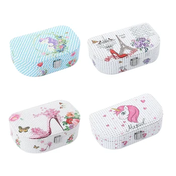 

Multi Color Jewelry Box Lady Cosmetic Makeup Portable Case